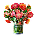 Mothers Day 3D Pop Up Flower Greeting Card Creative Birthday Invitation Card Permanent Bouquet Greeting Card for Birthday Easter