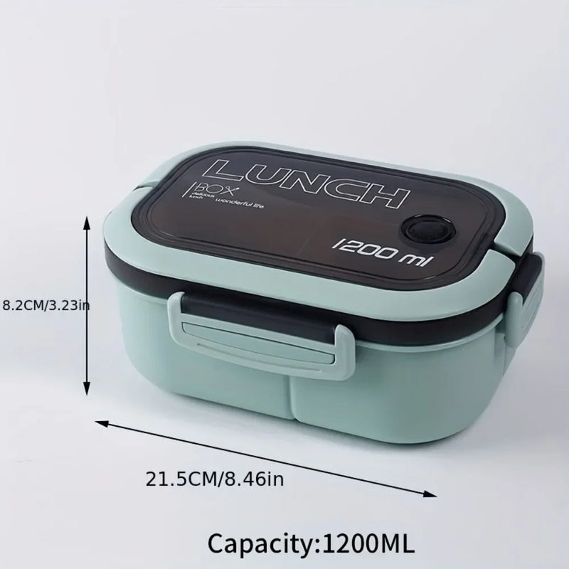 Cute Lunch Box Double Layered with Spoon & Fork Leakproof Eco-Friendly and Food-Safe Materials Lunch Box with Handle for Kids