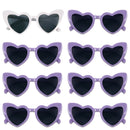 8pcs/6pcs Bachelorette Hen Party Sunglasses Black Heart Shaped Glasses Bride To Be Bridesmaid Gifts Wedding Bridal Shower Decor