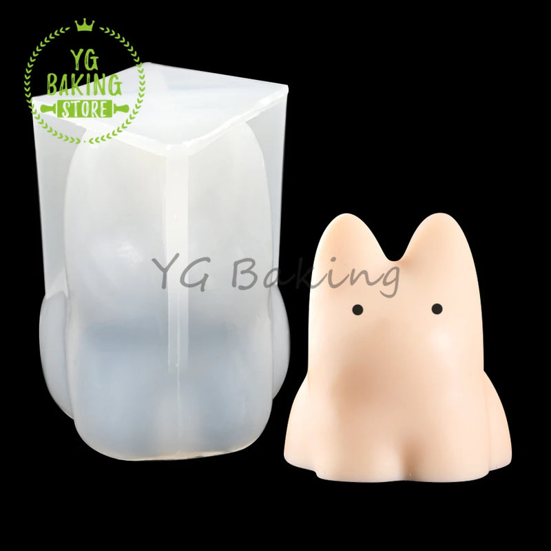 1pcs Cute Cat Milk Pudding Silicone Mold 3D Jelly Chocolate Mousse Mould Cake Decorating Tools DIY Candle Soap Model Bakeware