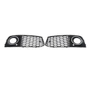 Front Bumper Fog Light Lamp Mesh Grille Honeycomb Cover For Audi A4 B8 2009-2012