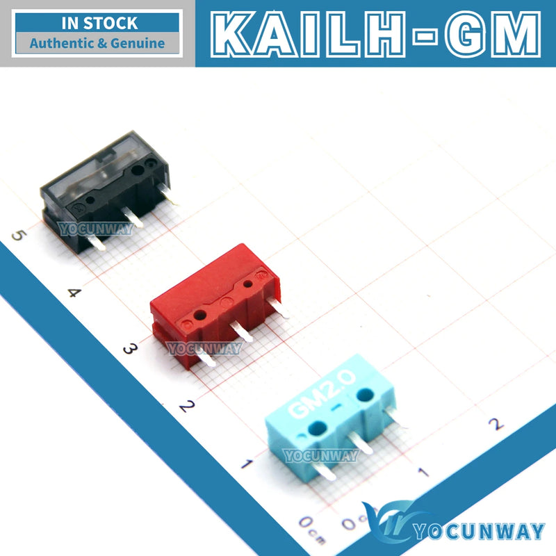 New Authentic Original Kailh GM2.0 GM4.0 GM8.0 Micro Switch 80 Million Lifespan Gaming Mouse 3 Pin Black Red Blue Dot