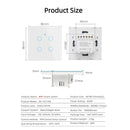 Cozylife WiFi Smart Switch EU Light Wall Touch Switch 220V Need Neutral Wire Smart Life Work with Alexa Google Home 1/2/3 Gang