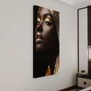 1.5 "thick pine solid wood frame, elegant African style wall painting, modern portrait printing, interior decoration