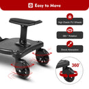 Stroller Board Universal 2in1 Stroller Ride Board Buggy Wheeled Board Seat Pedal with Detachable Seat Standing Board