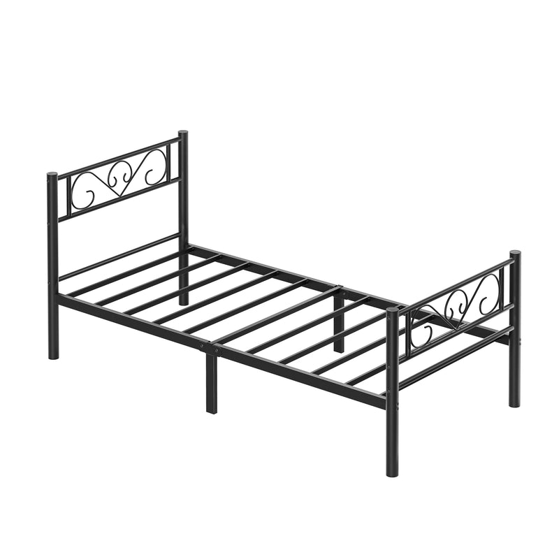VASAGLE Single Bed Frame, Metal Bed Frame, Fits 90 x 190 cm Mattress, Easy Assembly, for Small Spaces, Guest Room