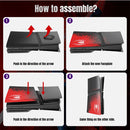 Spider ABS Hard Case Replacement Faceplate Console Cover Anti-Scratch Faceplate Dustproof with Cooling Vent for PS 5 Pro Console