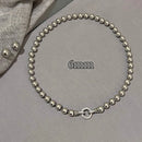 ANENJERY 6/8/10MM Gray Imitation Pearl Beads Chain Necklace for Women 2024 Trend Elegant Lady Necklace Jewelry Gifts