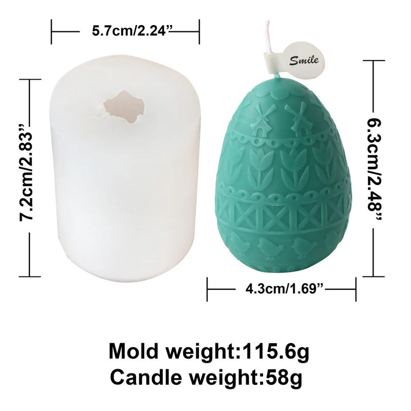 Easter Embossed Silicone Mould Easter Egg Candle Molds Diy Aromatherapy Plaster Graffiti Eggs Candle Making Kit Diy Craft Tools