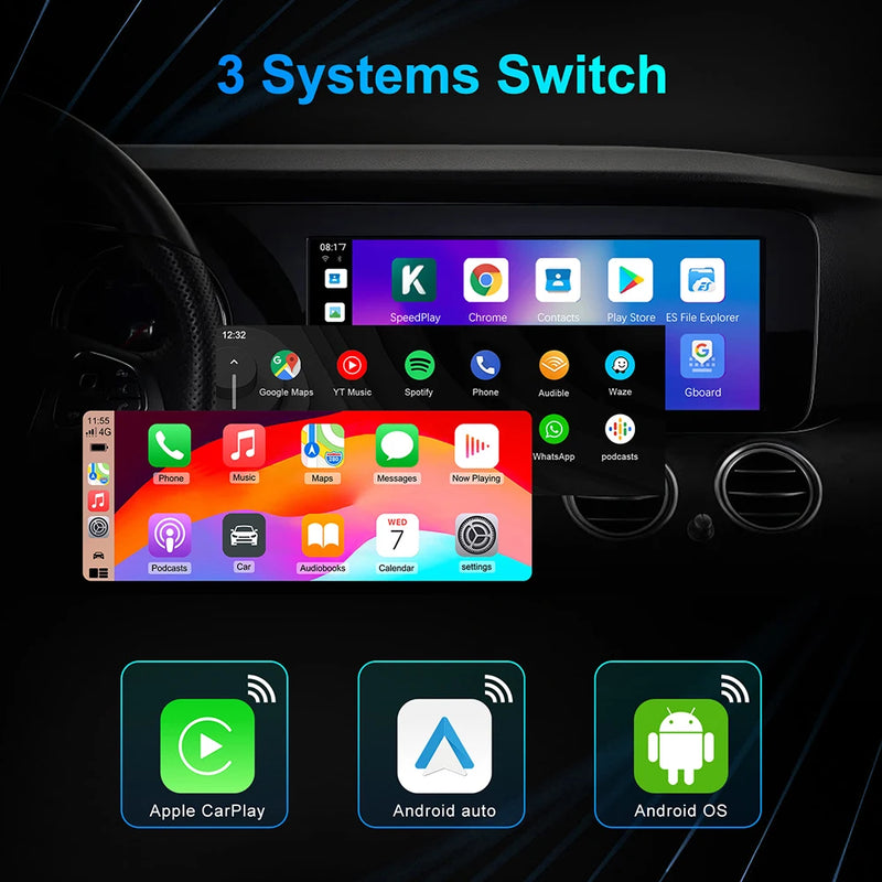 CarPlay Ai Box Qualcomm 6225 8-Core CPU Android 13.0 Wireless CarPlay Android Auto For OEM Car Built-in Wired Apple CarPlay