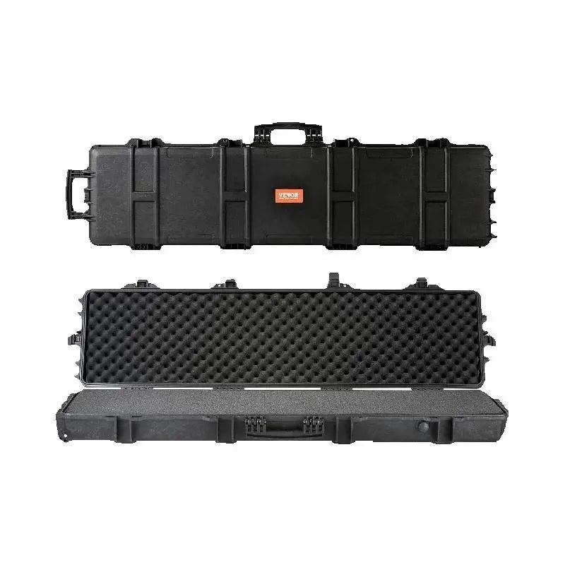 SucceBuy Rifle Hard Case Portable Long Gun Storage Suitcase W/ 2 Casters Shockproof & Waterproof Airsoft Rifle Protective Case