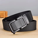 Men's Belt Automatic Metal Buckle Imitation Nylon Webbing Outdoor Work Belt Toothless Automatic Buckle Casual Sports Canvas Belt