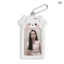 1PCS 3 Inch Photocard Holder Kawaii Kpop Photo Card Holder Keychain Ins Idol Photo Card Protector Photo Sleeves Bus Card Case