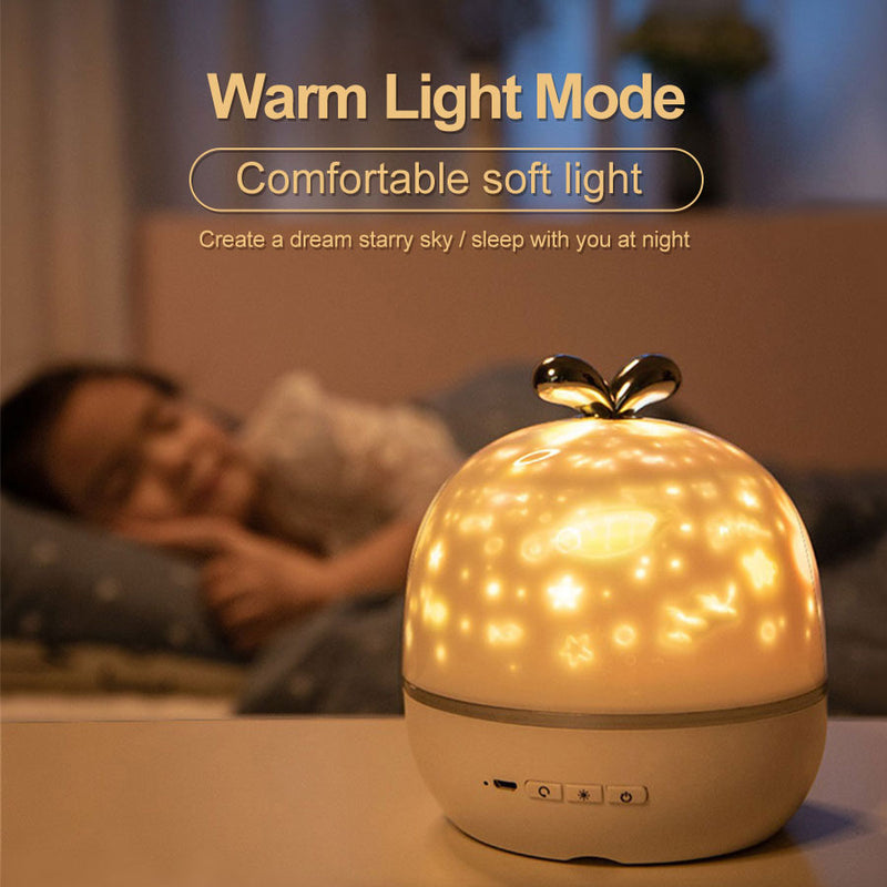 Music Projector Night Light With BT Speaker Chargeable Universe Starry Sky Rotate LED Lamp Colorful Flashing Star Kids Baby Gift