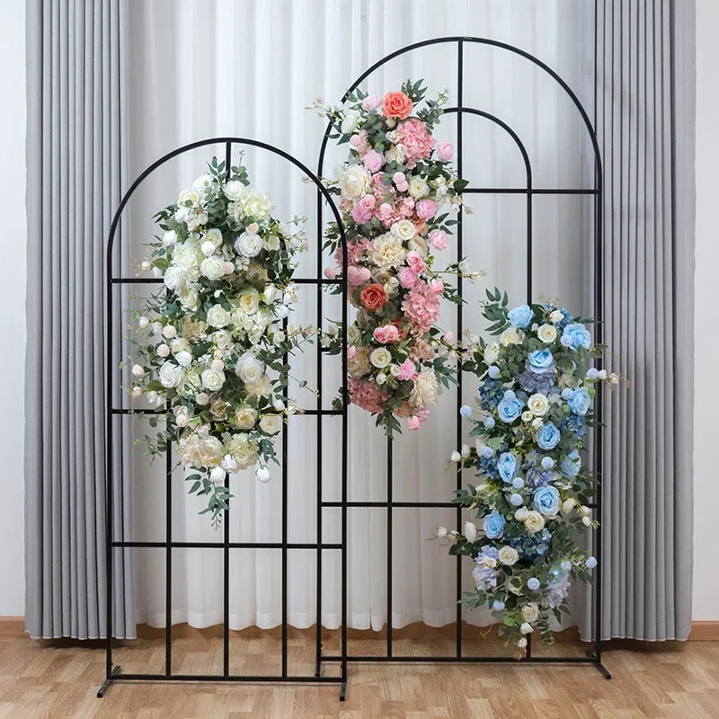 1M Artificial Peony Rose Row Outdoor Wedding Arrangement Row Flower Background Wall Window Table Decoration Strip Flower