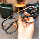 2024 New Fashion Men Sunglasses Oversized Frame Women Anti-blue Light Transparent Glasses UV400 Eyewear Flat Mirror Eyeglass