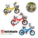 Children Bike Boys Girls Toddler Bicycle Adjustable Height Kid Bicycle with Basket for 2-4 Years Old Blue / Red / Yellow