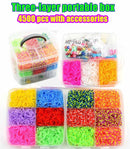 Rubber Band Loom  Bracelet Kit Storage BoxColorful Beads Tool Set DIY Jewery Making Girls Friendship Bracelets Christmas Gifts