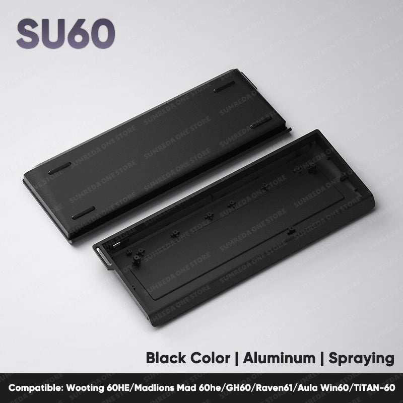 Madlions Mad 60he GH60 Aluminum Keyboard Shell 60% Keys Layouts Keyboard Case For Wooting 60HE Raven61 Aula Win60 GT60 Keyboard