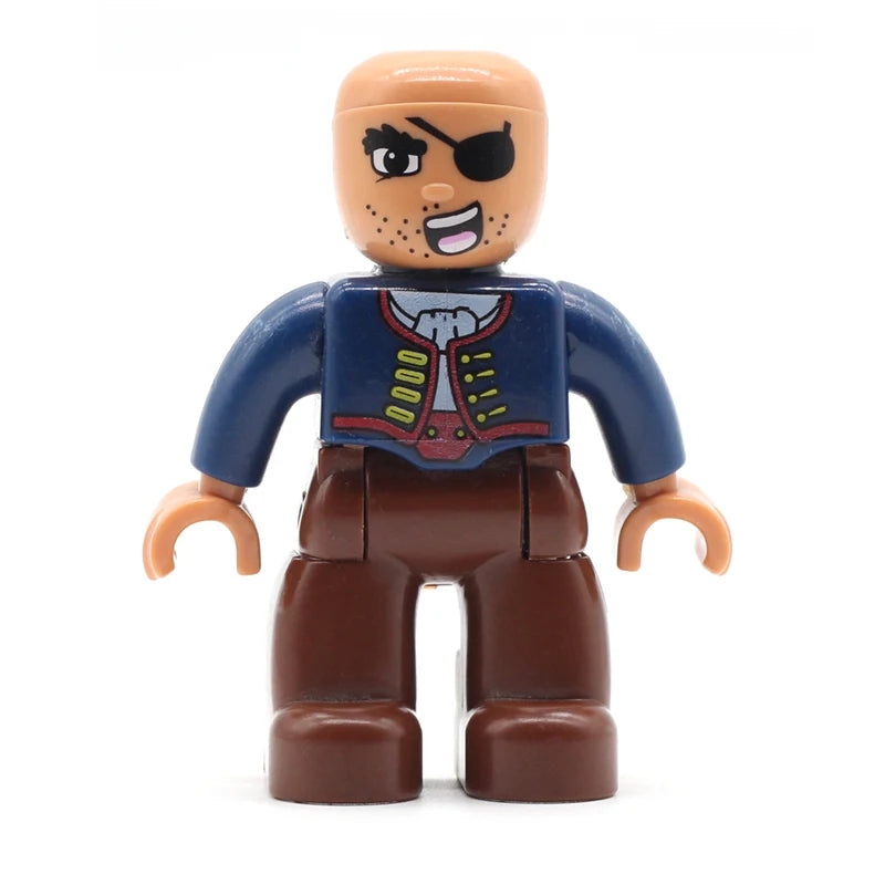 Big Size Action Figures City Princess Policemen Family Building Block Doll Character Accessory Assembly Toys for Children Gift