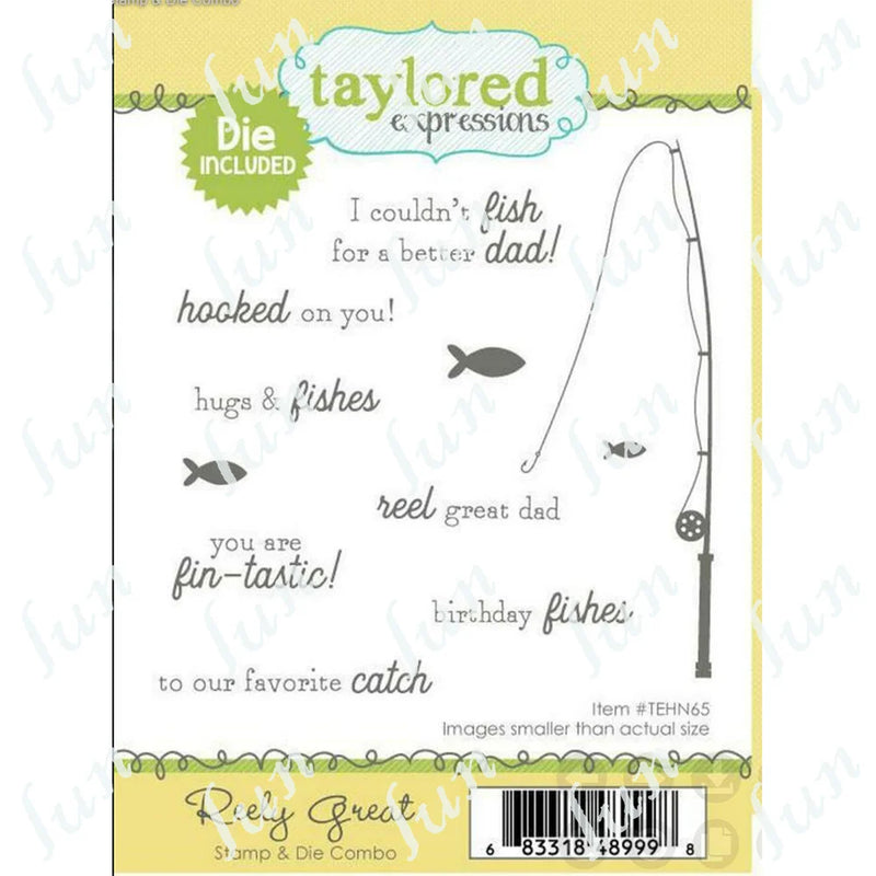 Father's Day Theme Metal Cut Dies Hexagon Layering Stencils Fish Hook Line Sinker Clear Stamps Diy Holiday Cards Decor Scrapbook