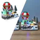 Christmas Decoration Hot Air Balloon Musical Miniature Scene for Children