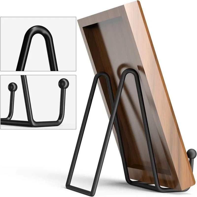Iron Art Magazine Display Stand Dish Rack Plate Bowl Picture Frame Photo Book Pedestal Holder Home Decoration Storage Ornaments