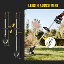 Conentool 21V Cordless Electric Lawn Mower 2*Batteries Grass Trimmer Adjustable Length Lightweight Household Garden Yard Cutting