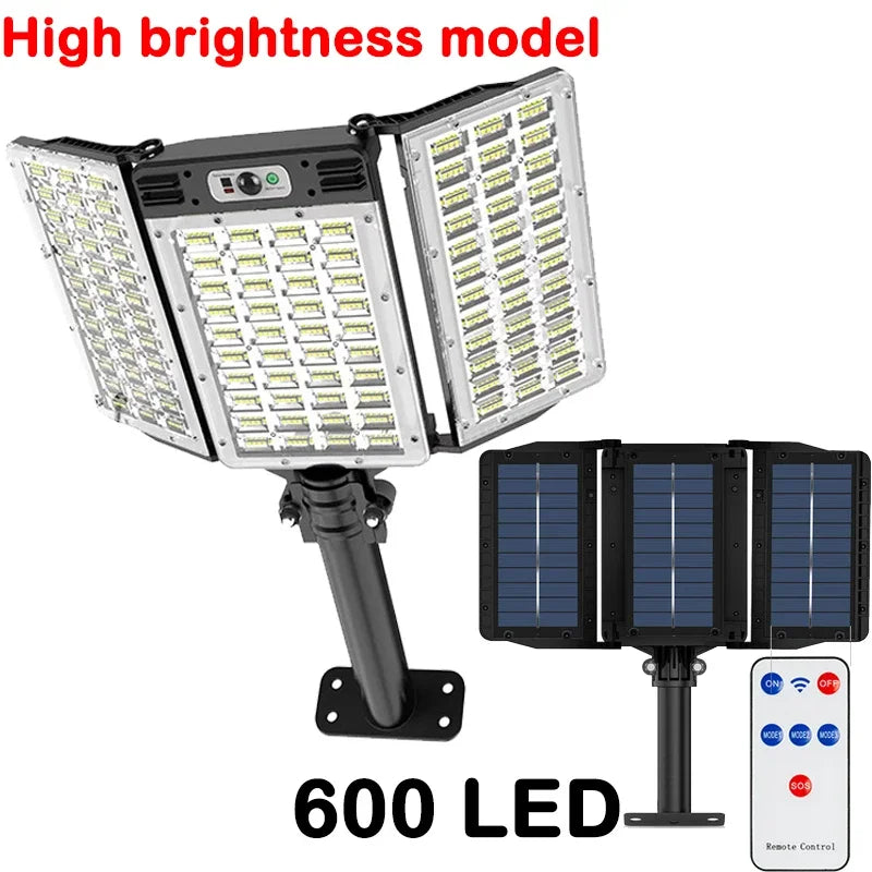 800 LED Super Bright Outdoor Solar Street Lamp Motion Sensor Waterproof Solar Power Lights Yard Country House Garden Wall Light