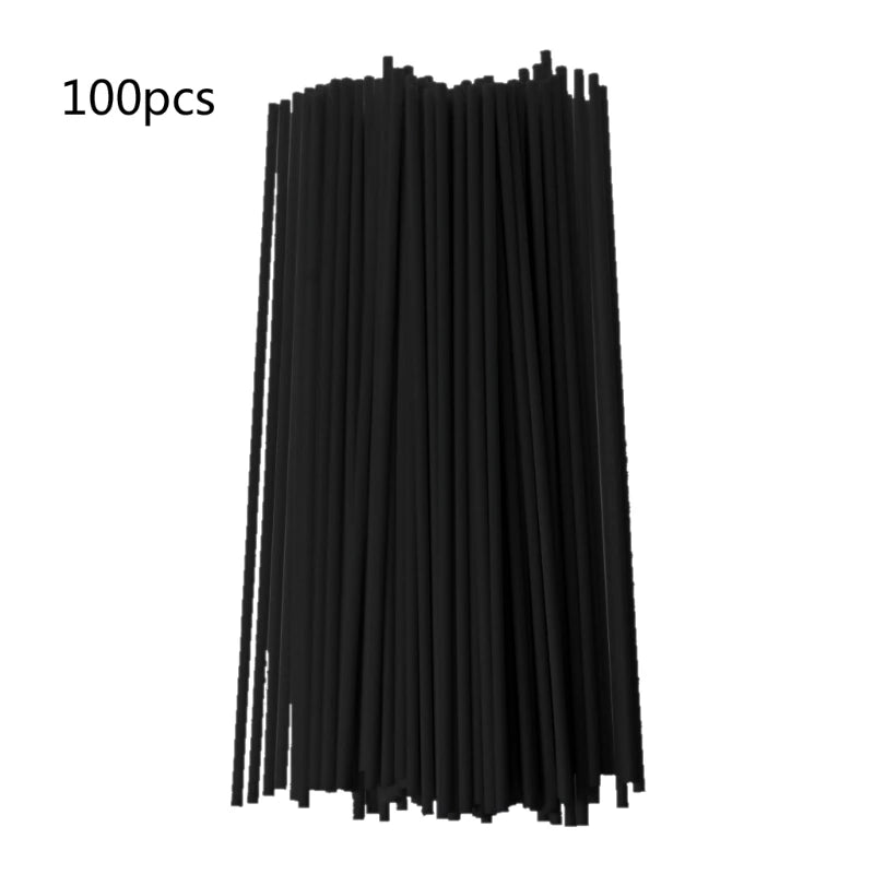 100Pcs 19cmx3mm Fiber Sticks Diffuser Aromatherapy Volatile Rod for Home Fragrance Diffuser Home Decoration