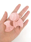 1 Pcs Natural pink crystal jade mushroom head massage powder stone eye facial part facial beauty energy stone