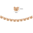 INS Happy Birthday Letters Banner Kids 1st Birthday Party Brown Bear Paper Garland Flag Decoration Boy Girl Baby Shower Supplies