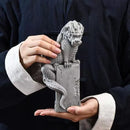 China Mascot Pan Dragon Pillar Decorative Statue Green sand stone sculpture Home Living Room, Room Office Feng Shui Statue