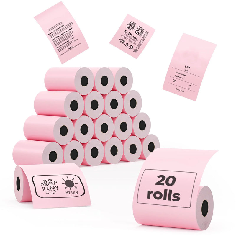 10Rolls Cash Registers Papers Pink Thermal Papers BPA Free Fits All 58mm Mini POS Printers Square Terminal Credit Card Machines