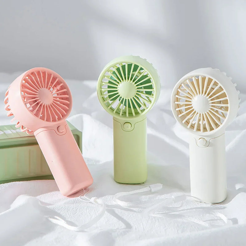 Cute Mini Fan Portable Handheld Fan Lightweight Handy Fan Pocket Size Low Noise Small Electric Fan Student Gift Outdoor Fan 2024