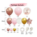 1set Rose Gold Balloon Garland Arch Kit with Pink Gold White Balloon for Graduate Day Proposal Valentine's Day Confession