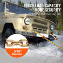 SucceBuy G80 V Towing Bridle Chain Towing with 15" J & Grab Hooks Transport Tow Chain Bridle for Flatbed Truck Wrecker Recovery