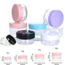 5-20g Make Up Jar Cosmetic Sample Empty Container Small Refillable Bottles Plastic Round Lid Eyeshadow Cream Travel Pot