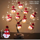 Snowman Christmas LED Garland String Light Merry Christmas Decorations For Home 2024 Xmas Tree Ornament Navidad New Year Gifts