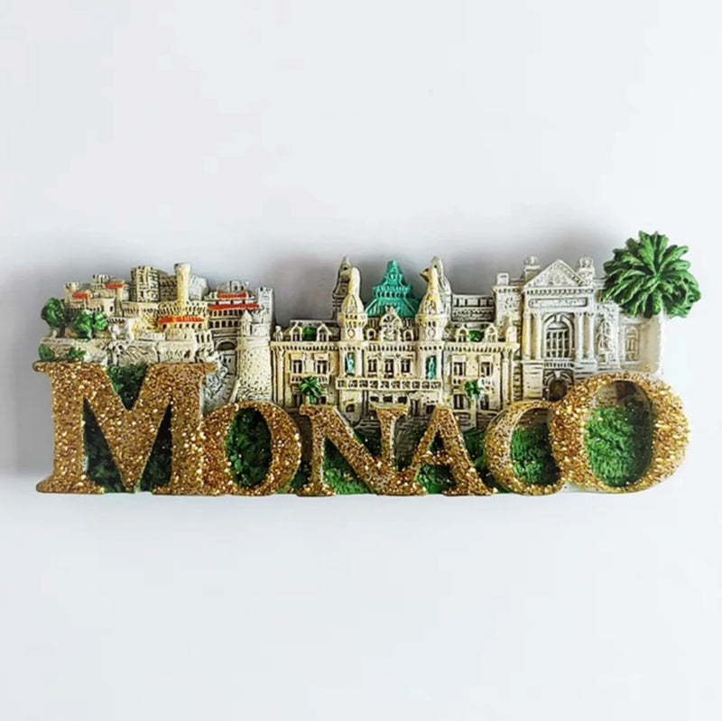 Europe Monaco 3D Fridge Magnets Tourism Souvenir Refrigerator Magnets Sticker Collection Handicraft Decoration Articles