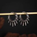 Men\'s Hip Hop Cool Geometric Stud Hoop Earrings Women\'s Hypoallergenic Punk Earrings Rock Rap Fashion Jewelry Gifts