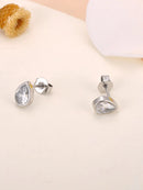 Lokaer Delicate Water Drop Cubic Zirconia Stud Earrings Valentine's Day Gift High Quality Stainless Steel Daily Jewelry E25002