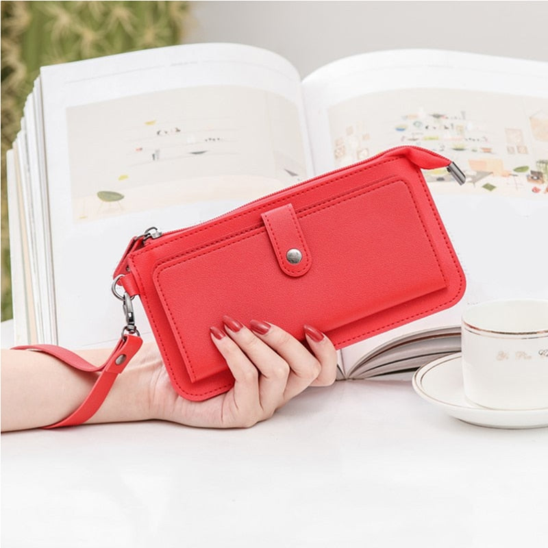 New Fashion Pu Leather Women Wallet Clutch Women&