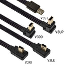 10CM 30CM 100CM Mini USB B Type 5-pin Plug Up Left Right Angled 90° to USB 2.0 flat Plug Data Cable 0.2 m 0.5 m