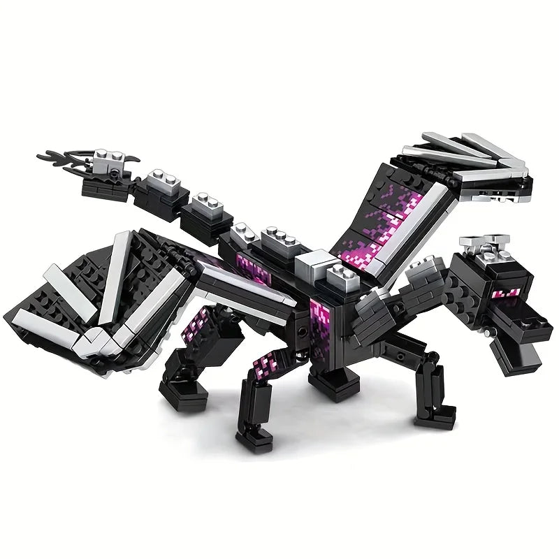 246pcs Black Pixel Dragon Movie Model Building Blocks, Halloween Gifts, Christmas Gifts, Birthday Gifts