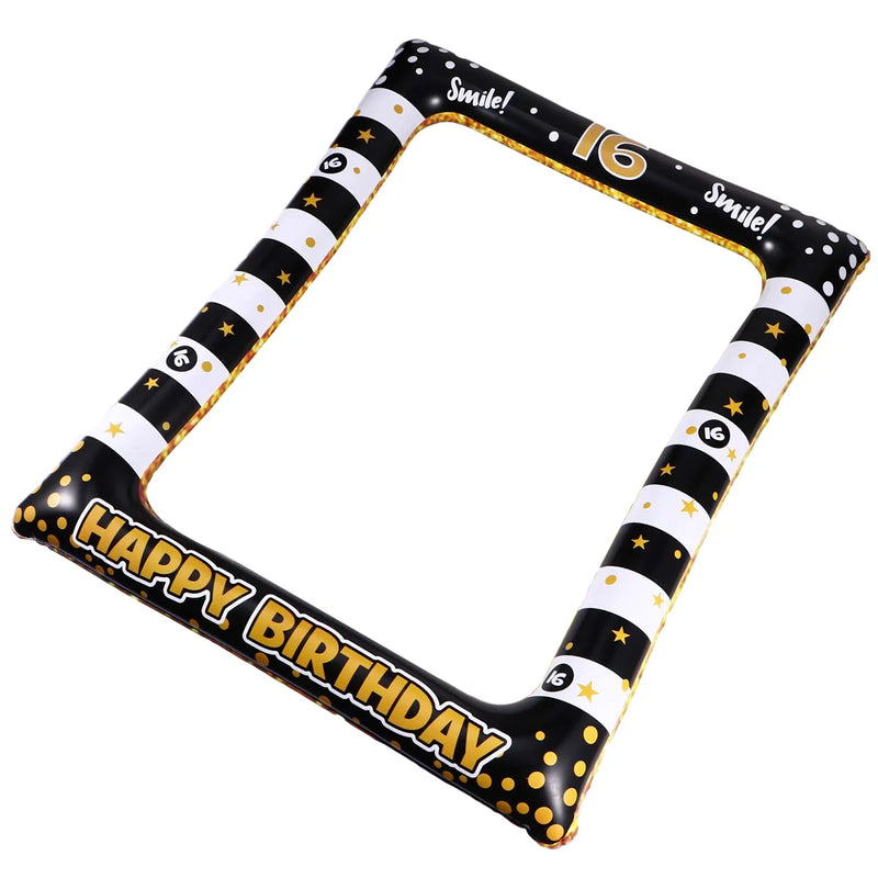 Inflatable Photo Frame Birthday Party Supply Festive Photo Props Lightweight Pvc Material Photobooth Accessories Carnival