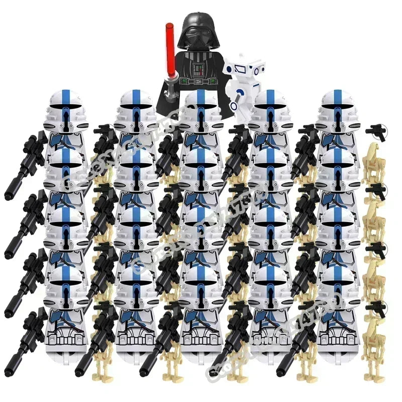 Hot Toys Star Wars 21pcs Republic Commando 501st Building Blocks TV6109 TV6106 Trooper Force 99 Hunter Crosshair Wrecker Brick