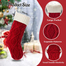 18 inch Large Christmas Stocking,Knitted Xmas Compression Stocking for Kids,Hanging Stocking for Candy Gift Christmas Decoration
