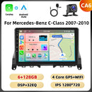 Podofo 2Din 9 ''Car Radio For Mercedes-Benz C-Class W204 S204 2007-2010 Multimedia Player GPS Carplay Android Car DSP BT RDS