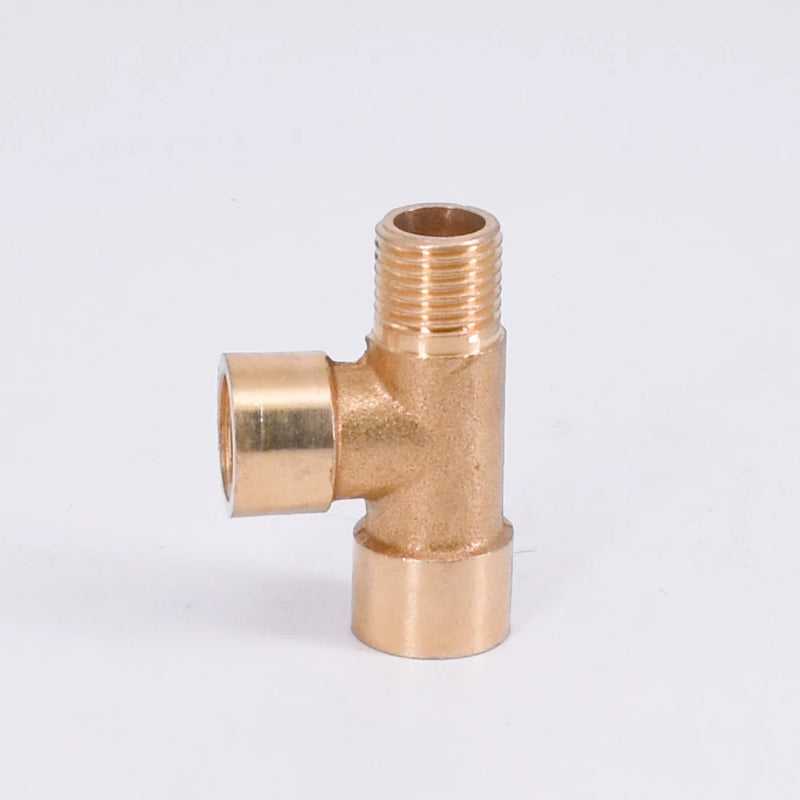 1/8" 1/4" 3/8" BSP Female Male Tee 3 Ways Splitter Brass Pipe Fitting Water Gas Oil DN6/8/10 Home Garden